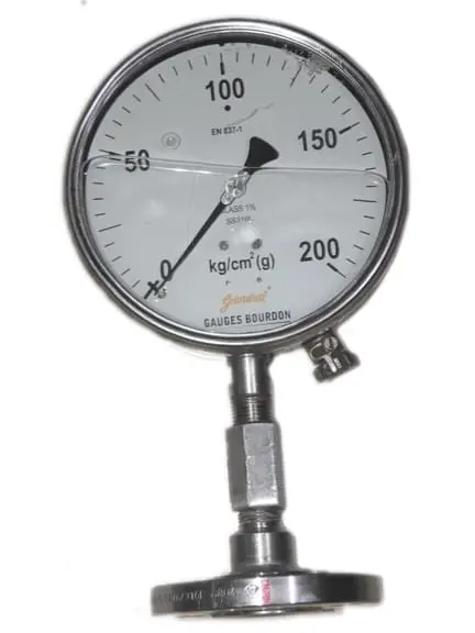 BOURDON SENSING PRESSURE GAUGE (-1 to 9 KG/CM2 RANGE) - 6"(150MM)