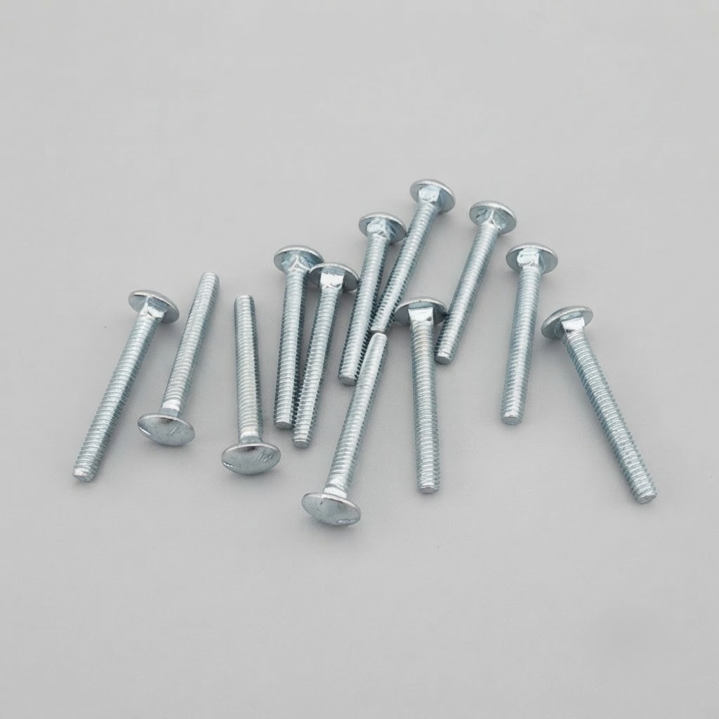 Round Head Square Neck Bolt, 1/4"-20 x 2" (Steel)