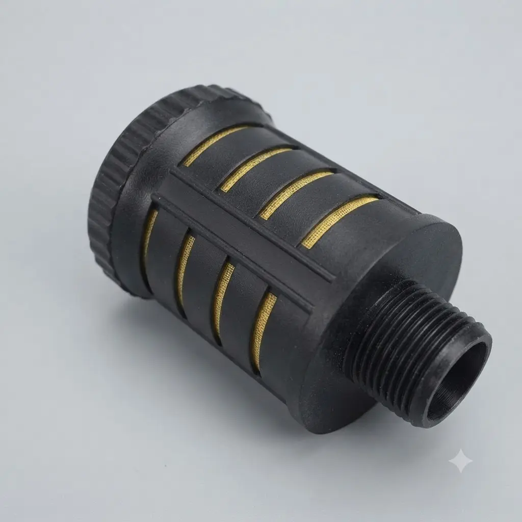 1" Plastic Exhaust Muffler with Brass Insert